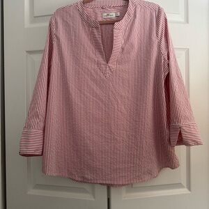 Vineyard Vines Pink and White Striped Top